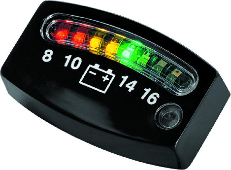 Kuryakyn LED Battery Gauge Universal Black-tuningsupply.com