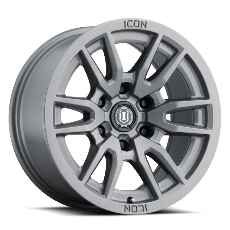 
  

ICON 2417858347TT - ICO2417858347TT - ICON Vector 6 17x8.5 6x5.5 0mm Offset 4.75in BS 106.1mm Bore Titanium Wheel - Shipped in Europe - Tuningsupply.com

