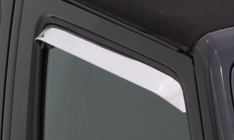 AVS 97-06 Jeep Wrangler Ventshade Window Deflectors 2pc - Stainless-tuningsupply.com