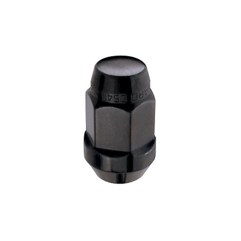 McGard Hex Lug Nut (Cone Seat Bulge Style) M12X1.5 / 3/4 Hex / 1.45in. Length (4-Pack) - Black-tuningsupply.com