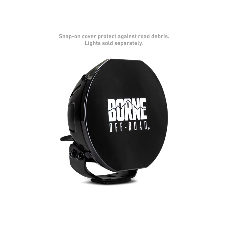 Borne Off-Road 7in Round Light Cover Black-tuningsupply.com