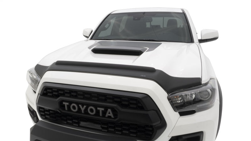 AVS 16-18 Toyota Tacoma Aeroskin II Textured Low Profile Hood Shield - Black-tuningsupply.com