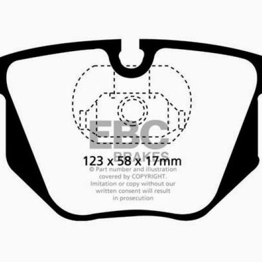 EBC 01-07 BMW M3 3.2 (E46) Ultimax2 Rear Brake Pads-tuningsupply.com