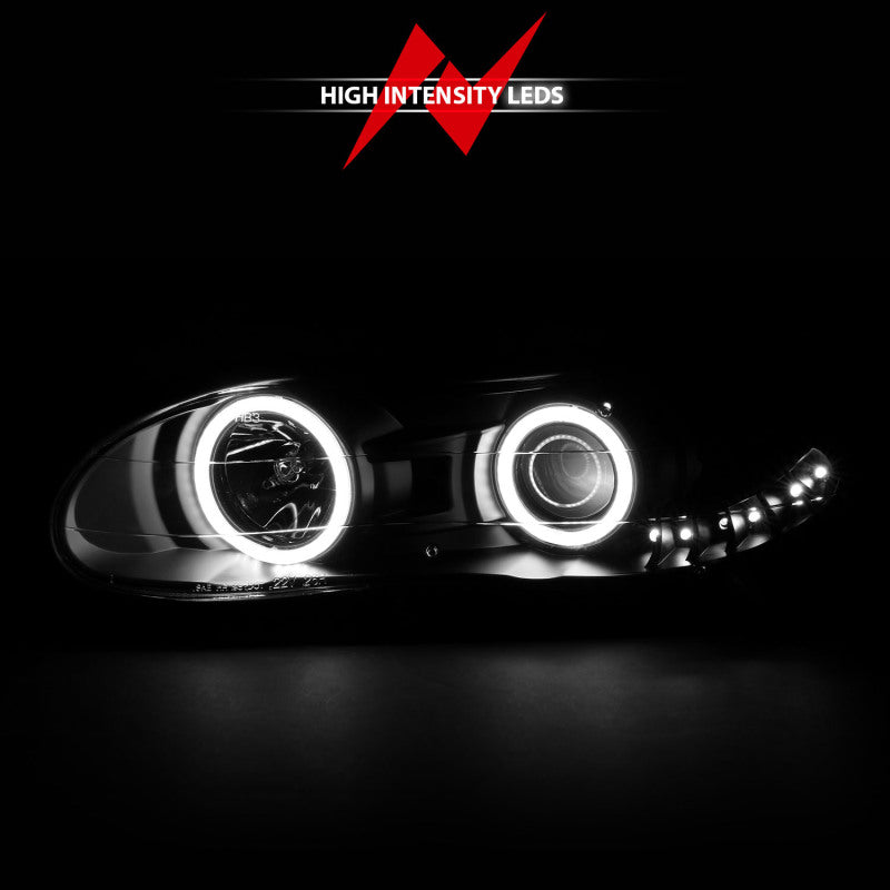 

ANZO  - ANZ121160 - ANZO 1998-2002 Chevrolet Camaro Projector Headlights w/ Halo Black - Shipped in Europe - Tuningsupply.com
