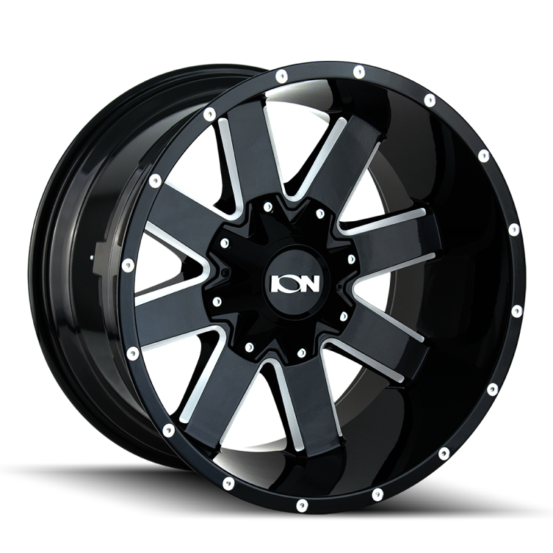 ION Type 141 17x9 / 6x135 BP / 18mm Offset / 106mm Hub Gloss Black Milled Wheel-tuningsupply.com