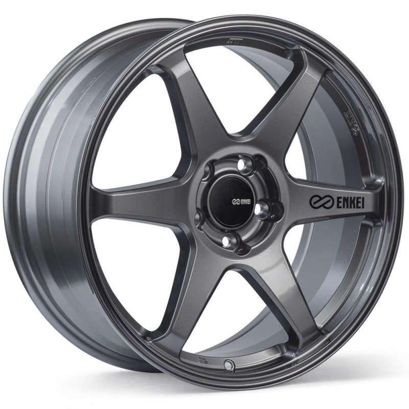 Enkei T6R 18x8.5 45mm Offset 5x100 Bolt Pattern 72.6 Bore Gloss Gunmetal Wheel-tuningsupply.com