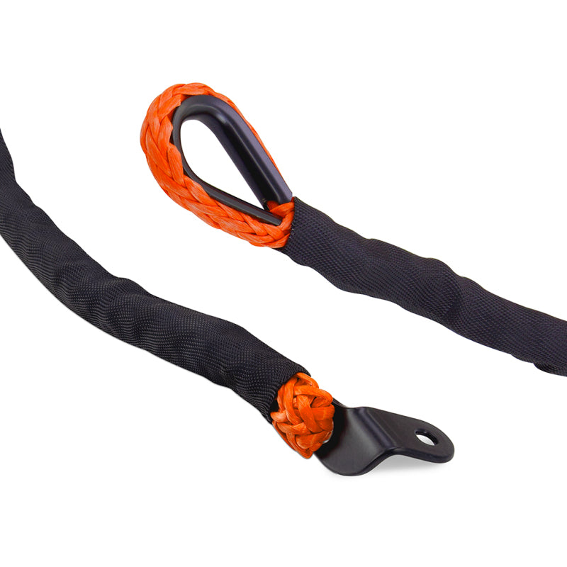 Borne Off-Road Synthetic Rope - 3/8in x 85ft - Orange-tuningsupply.com