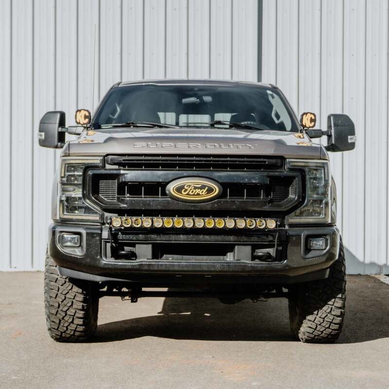 KC HiLiTES 2017+ Ford Super Duty Front Bumper Light Bar Mount For 40in Flex Era LED Light Bar-tuningsupply.com