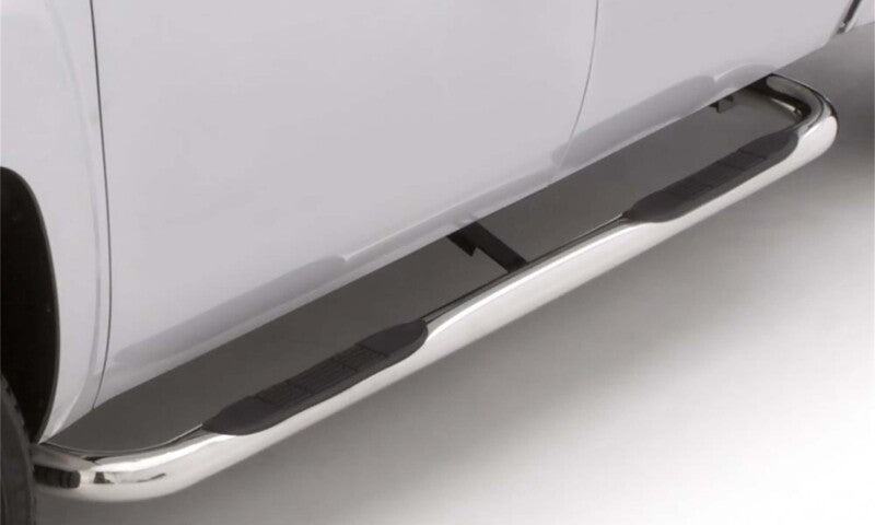 Lund 05-17 Toyota Tacoma Access Cab 3in. Round Bent SS Nerf Bars - Polished-tuningsupply.com