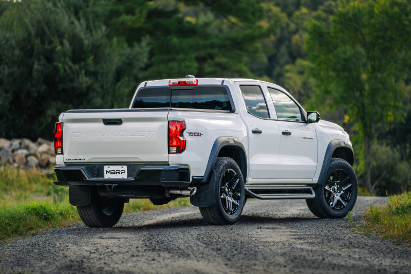 MBRP 2023+ Chevy Colorado/GMC Canyon Aluminized Steel 3in Cat-Back Single Side Exit - Black-tuningsupply.com