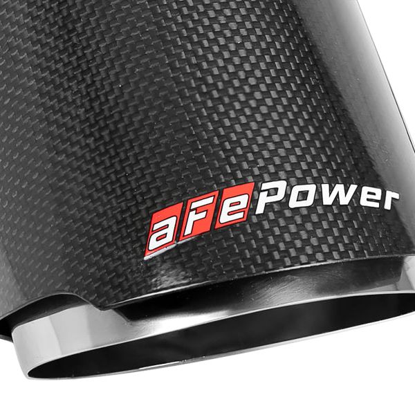 aFe MACH Force-XP 4-1/2in Carbon Fiber OE Replacement Exhaust Tips - 15-19 Dodge Charger/Hellcat-tuningsupply.com