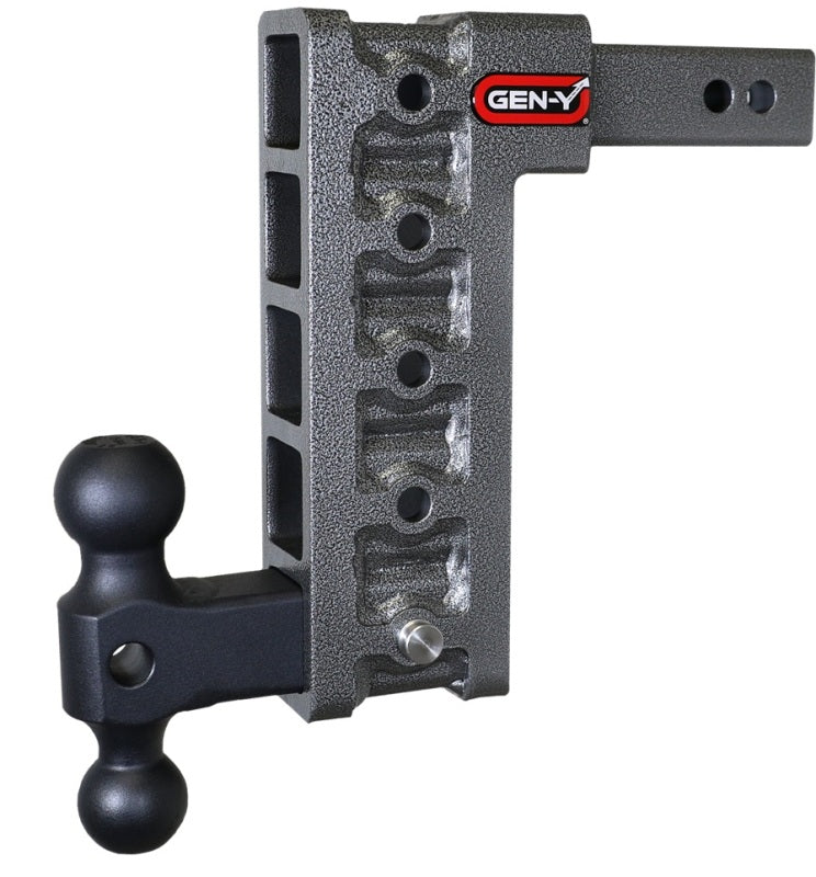 Gen-Y Mega Duty 2in Shank 10in Drop 1.5K TW 10K Hitch w/GH-031 Dual-Ball-tuningsupply.com