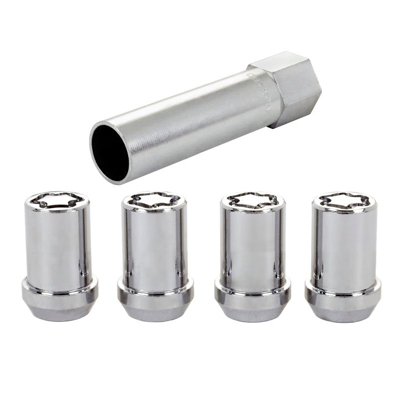 McGard Wheel Lock Nut Set - 4pk. (Tuner / Cone Seat) M12X1.5 / 13/16 Hex / 1.24in. Length - Chrome-tuningsupply.com