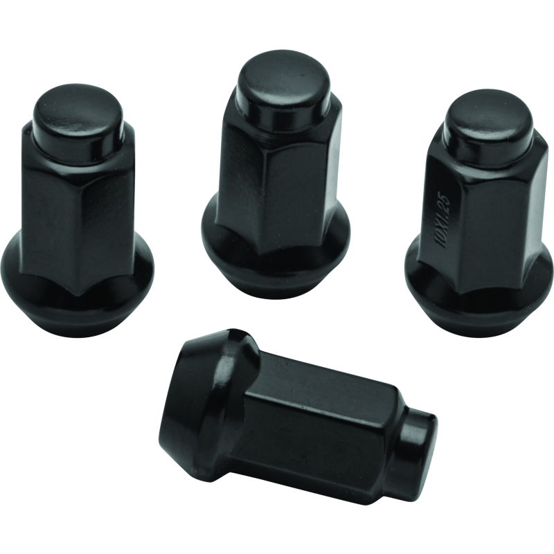 QuadBoss Lug Nuts 10x1.25 - 14mm-Od - Black - Box of 4-tuningsupply.com