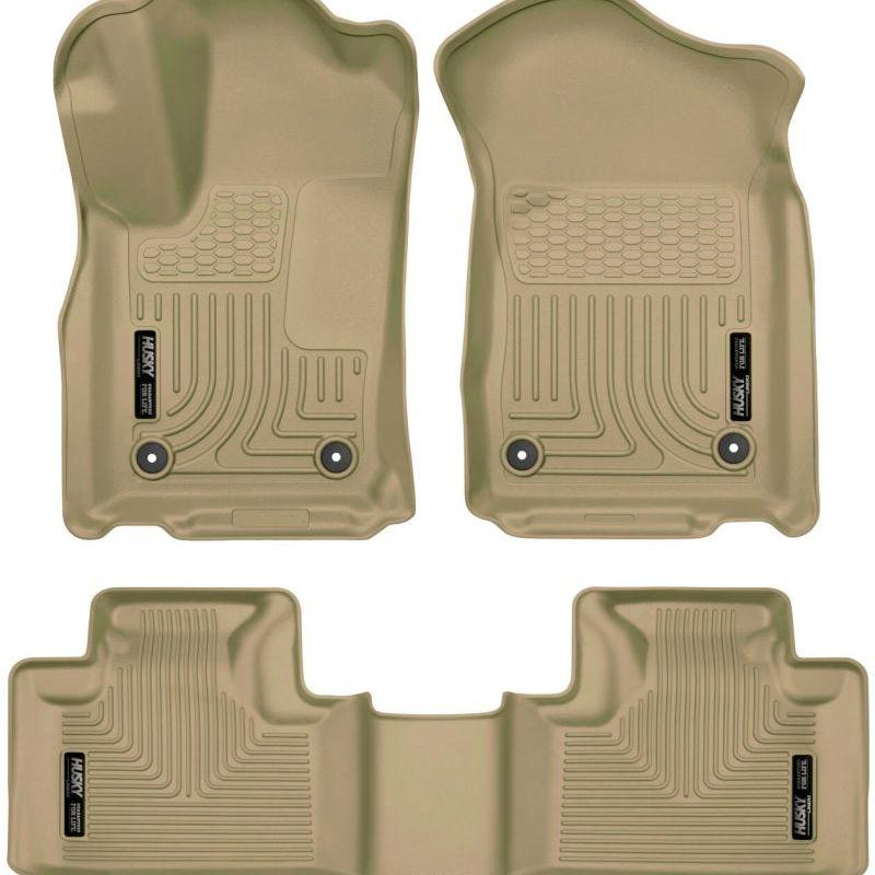 Husky Liners 16-22 Dodge Durango Weatherbeater Tan Front & 2nd Seat Floor Liners-tuningsupply.com