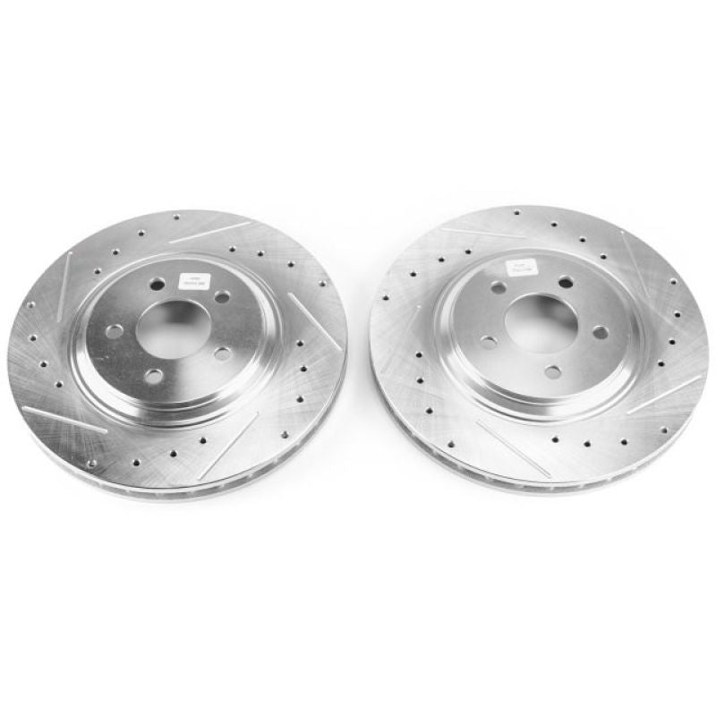 Power Stop 94-01 Ford Mustang Front Evolution Drilled & Slotted Rotors - Pair-tuningsupply.com