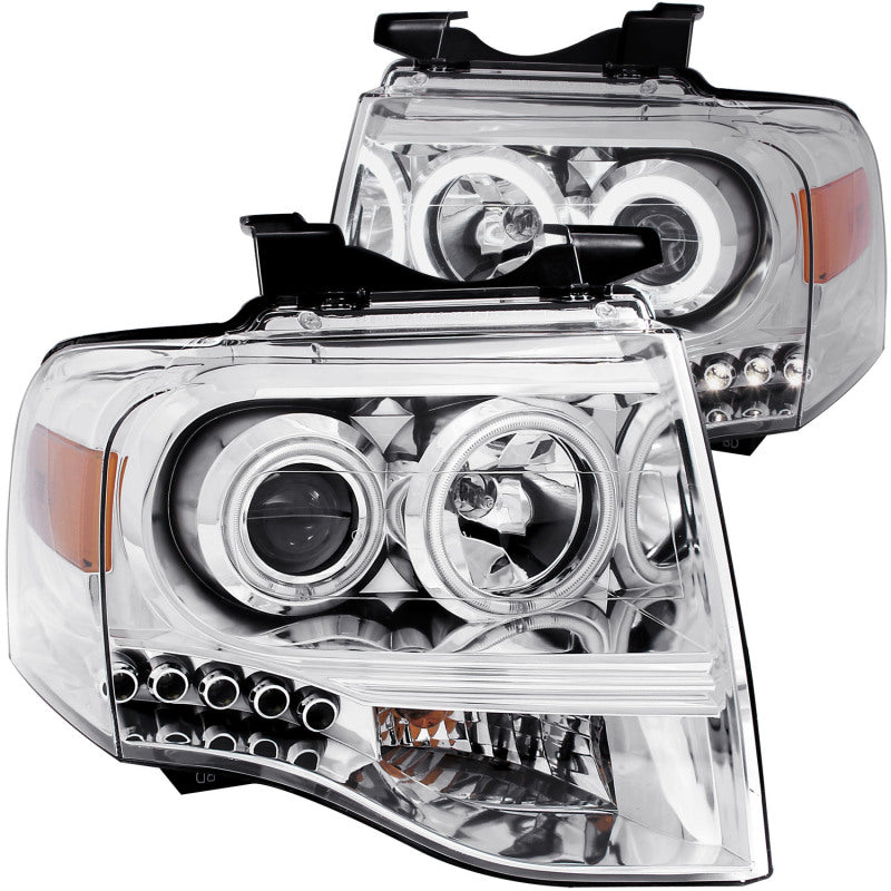 

ANZO 111114 - ANZ111114 - ANZO 2007-2014 Ford Expedition Projector Headlights Chrome - Shipped in Europe - Tuningsupply.com
