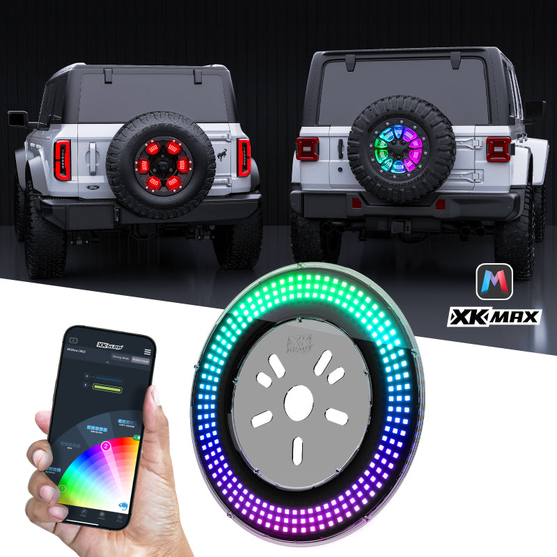 

XKGLOW MX-5WHEEL - XKGMX-5WHEEL - XK Glow XKmax RGBW 5th Wheel Light for Jeep JL JK TJ - Shipped in Europe - Tuningsupply.com
