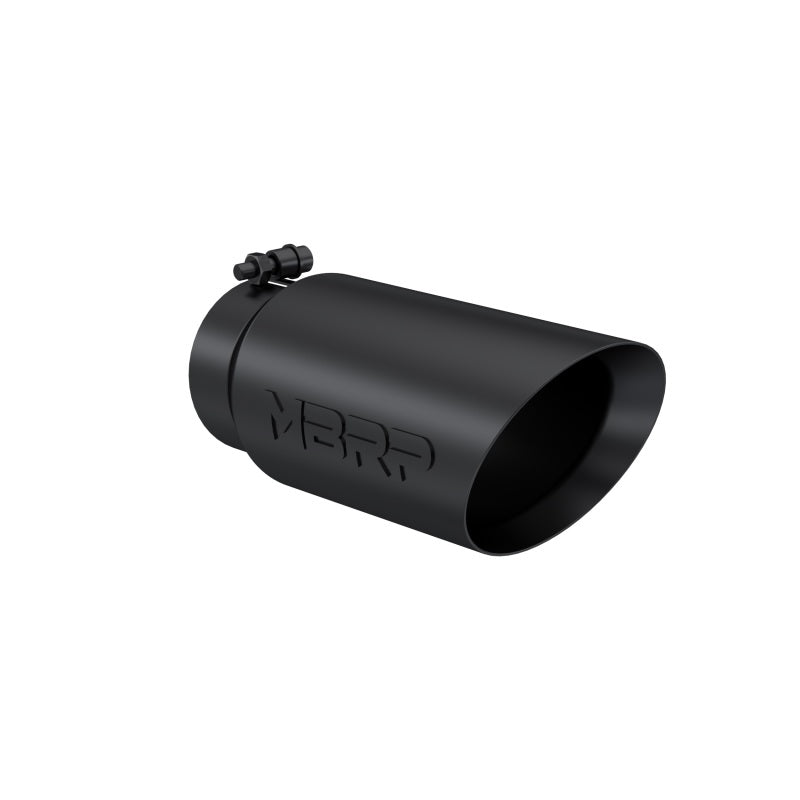 MBRP Universal Tip 5 O.D. Dual Wall Angled 4 inlet 12 length - Black Finish-tuningsupply.com