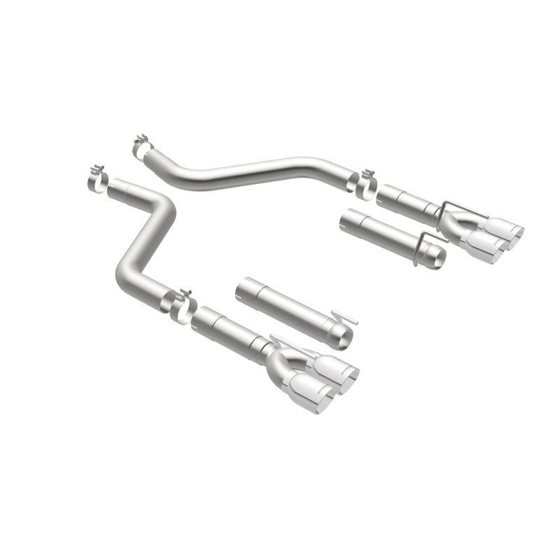 MagnaFlow Axle-Back, SS, 3in, Quad Split Rear 3.5 Tips 2015 Dodge Challenger incl SRT Hellcat-tuningsupply.com