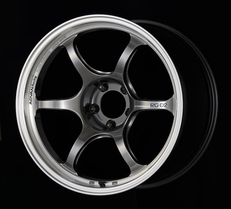 Advan RG-D2 18x9.5 +22 5-114.3 Machining & Racing Hyper Black Wheel-tuningsupply.com