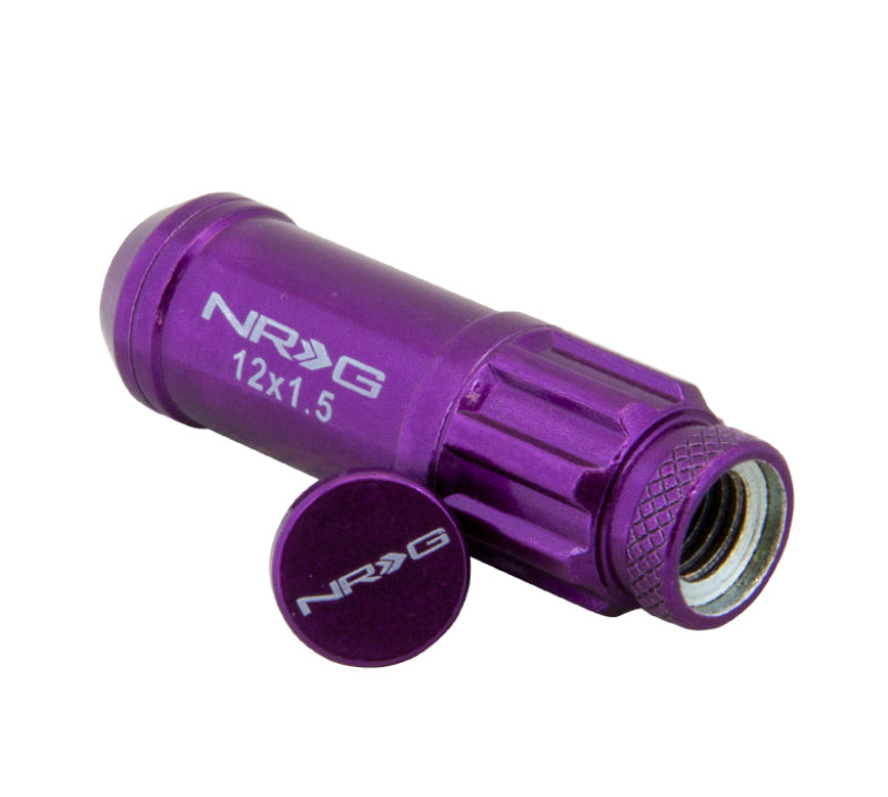 

NRG LN-LS700PP-21 - NRGLN-LS700PP-21 - NRG 700 Series M12 X 1.5 Steel Lug Nut w/Dust Cap Cover Set 21 Pc w/Locks & Lock Socket - Purple - Shipped in Europe - Tuningsupply.com
