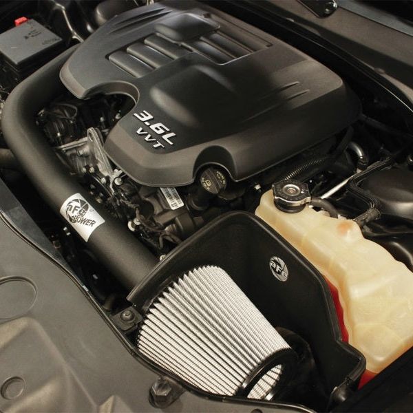 aFe MagnumFORCE Intakes Stage-2 Pro DRY S 11-13 Dodge Challenger/Charger/Chrysler 300 V6 3.6L (blk)-tuningsupply.com