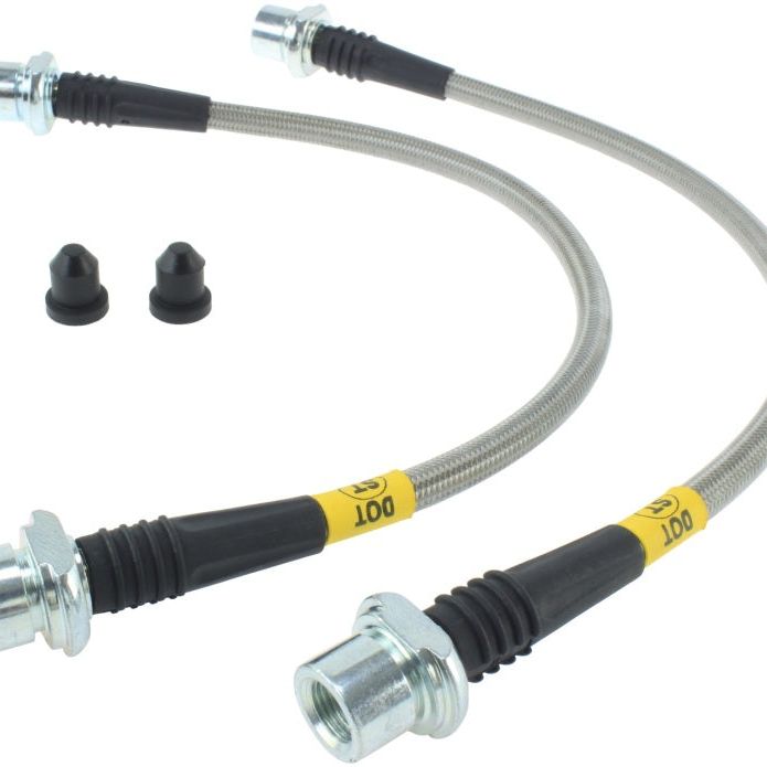 StopTech 08-12 Toyota Sequoia/07-12 Tundra Front Stainless Steel Brake Lines-Brake Line Kits-Stoptech-STO950.44023-SMINKpower Performance Parts