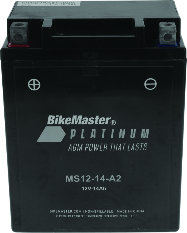 BikeMaster AGM Battery - MS12-14-A2-tuningsupply.com