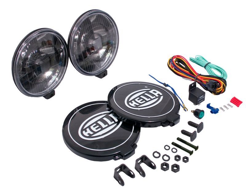 Hella 500 Series 12V Black Magic Halogen Driving Lamp Kit-tuningsupply.com