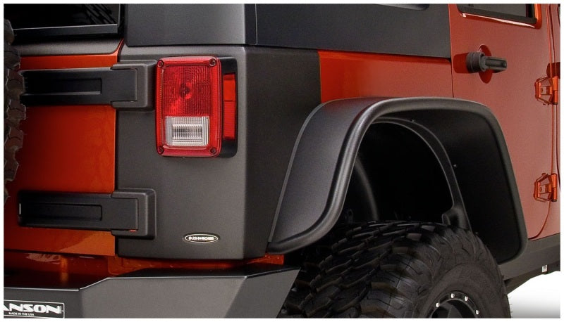 Bushwacker 07-18 Jeep Wrangler Trail Armor Rear Corners - Black-tuningsupply.com