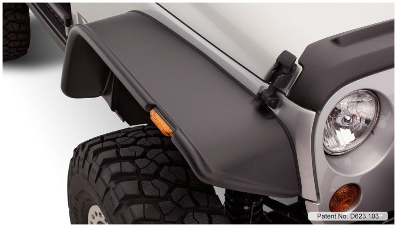 

Bushwacker  - BUS10919-07 - Bushwacker 07-18 Jeep Wrangler Flat Style Flares 4pc Fits 2-Door Sport Utility Only - Black - Shipped in Europe - Tuningsupply.com
