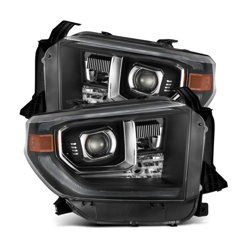 AlphaRex 14-21 Toyota Tundra PRO-Series Projector Headlights Black w/Seq. Sig. + DRL-tuningsupply.com