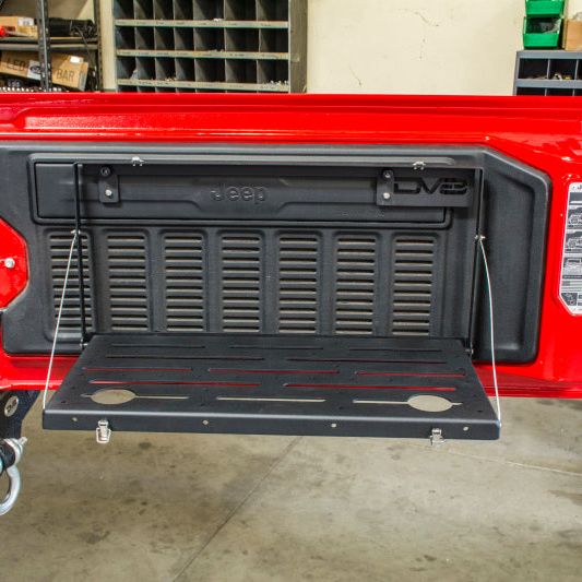 DV8 Jeep JL Tailgate Mounted Table (Trail Table) - Black-tuningsupply.com