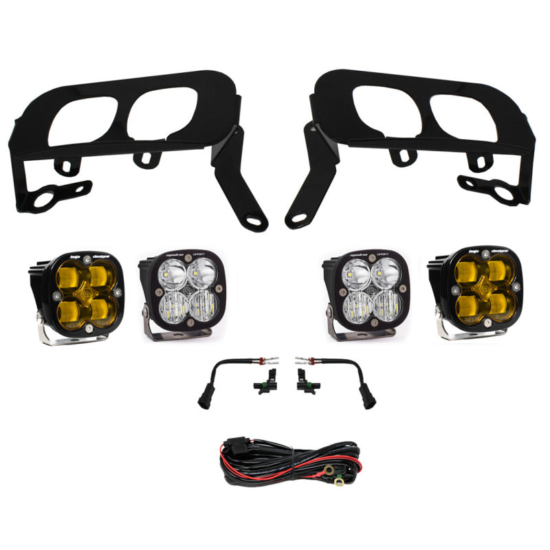 Baja Designs 14-15 Silverado 1500 White Fog Pocket Kit - Amber-tuningsupply.com