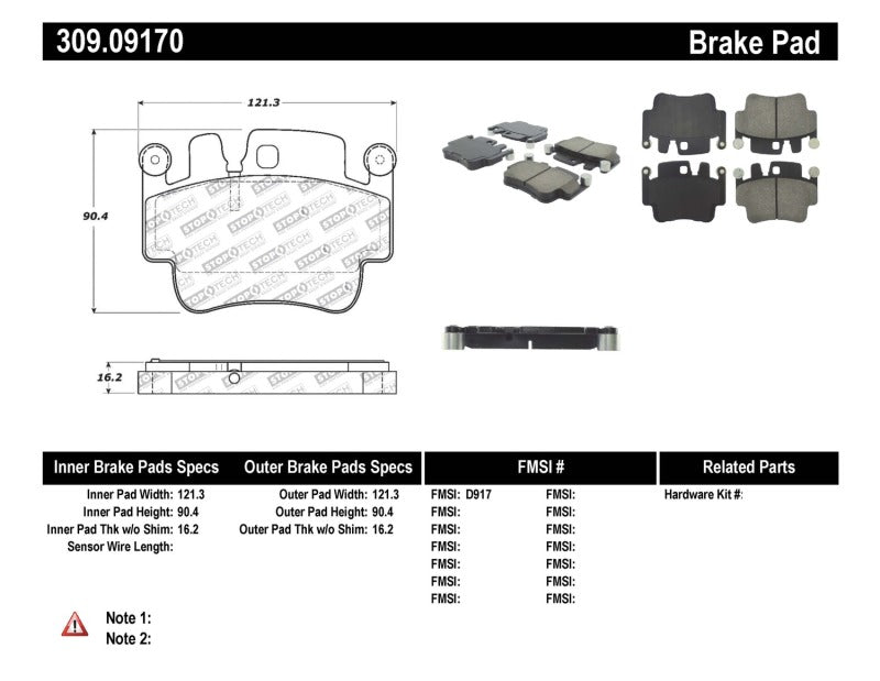 

Stoptech 309.09170 - STO309.09170 - StopTech Performance 00-07 Porsche Boxster S / 06-07 Cayman / 99-05 911 Carrera Front Brake Pads - Shipped in Europe - Tuningsupply.com
