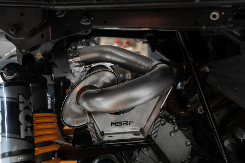 MBRP 21-22 Can-Am Commander 1000R Slip On Exhaust Center Exit - Performance Series-tuningsupply.com