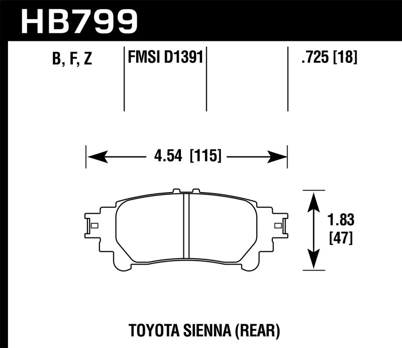 

Hawk Performance HB799B.597 - HAWKHB799B.597 - Hawk 14-16 Toyota Highlander HPS 5.0 Rear Brake Pads - Shipped in Europe - Tuningsupply.com

