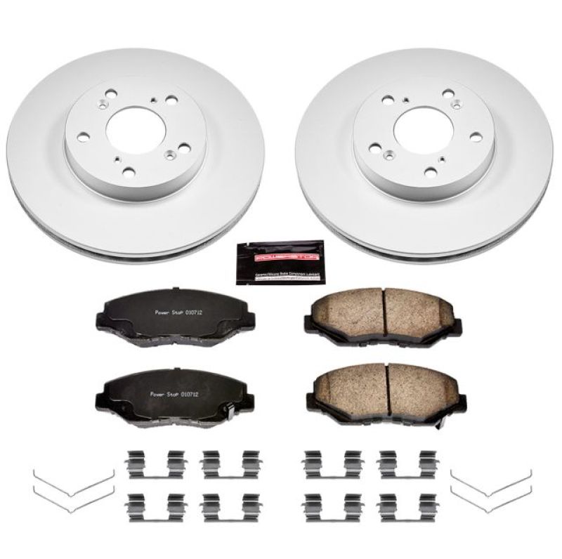 Power Stop 14-15 Acura ILX Front Z17 Evolution Geomet Coated Brake Kit-tuningsupply.com