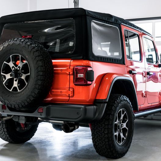 AWE Tuning 2018+ Jeep Wrangler JL/JLU Tread Edition Axle-Back Dual Exhaust - Diamond Black Tips-tuningsupply.com