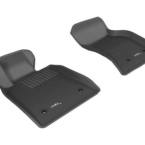 3D MAXpider 2013-2019 Cadillac ATS/ATS-V Kagu 1st Row Floormat - Black-tuningsupply.com