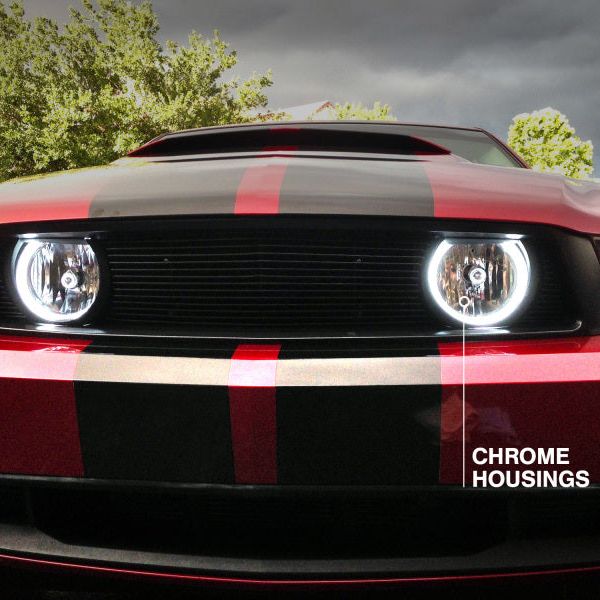 Raxiom 05-12 Ford Mustang GT LED Halo Fog Lights (Chrome)