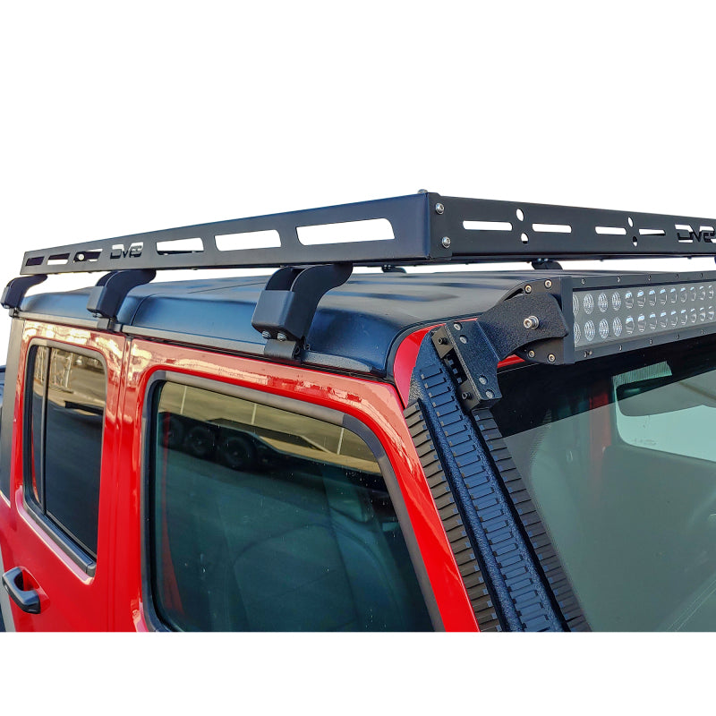 DV8 Offroad 07-18 Jeep Wrangler JK 4 DR / JL 2 DR & JT / 18+ Gladiator Roof Rack-tuningsupply.com