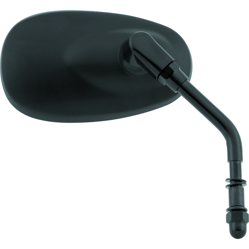 BikeMaster Harley Oval Mini Mirror - Each - Matte Black-tuningsupply.com