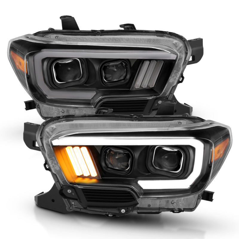 

ANZO 111379 - ANZ111379 - ANZO 2016-2017 Toyota Tacoma Projector Headlights w/ Plank Style Design Black/Amber w/ DRL - Shipped in Europe - Tuningsupply.com
