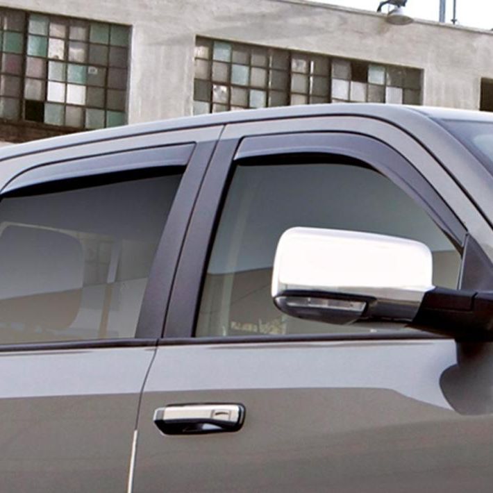 AVS 02-08 Dodge RAM 1500 Quad Cab Ventvisor Low Profile Deflectors 4pc - Smoke-tuningsupply.com