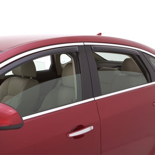 AVS 12-17 Buick Verano Ventvisor In-Channel Front & Rear Window Deflectors 4pc - Smoke-tuningsupply.com