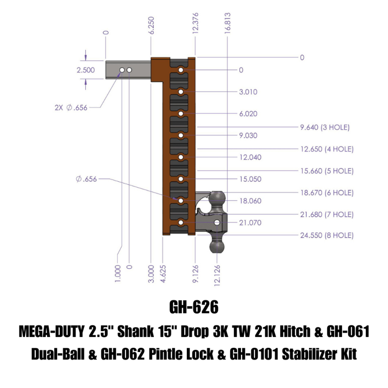 
  

GEN-Y Hitch  - GENGH-626 - Gen-Y Mega Duty 2.5in Shank 15in Drop 21K Hitch w/Dual-Ball/Pintle Lock/Stabilizer Kit - Shipped in Europe - Tuningsupply.com

