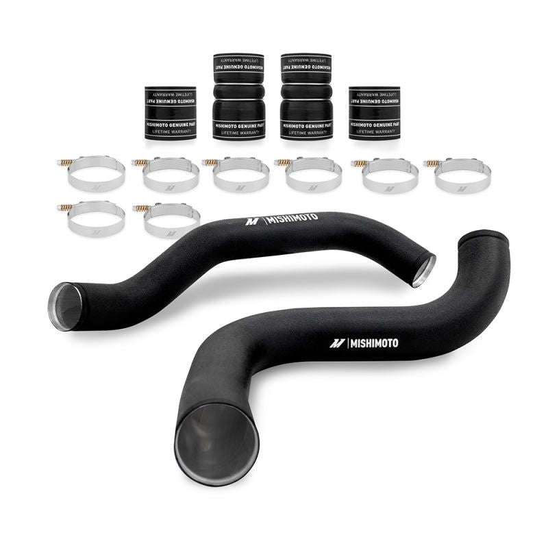 Mishimoto 99-03 Ford 7.3L Powerstroke PSD Intercooler Pipe/Boot Kit - Wrinkle Black-tuningsupply.com