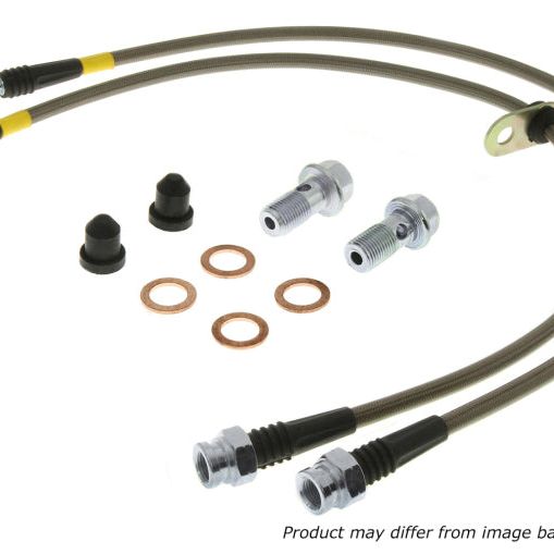 StopTech 11-14 Jeep Grand Cherokee (all) Stainless Steel Front Brake Lines-Brake Line Kits-Stoptech-STO950.58001-SMINKpower Performance Parts